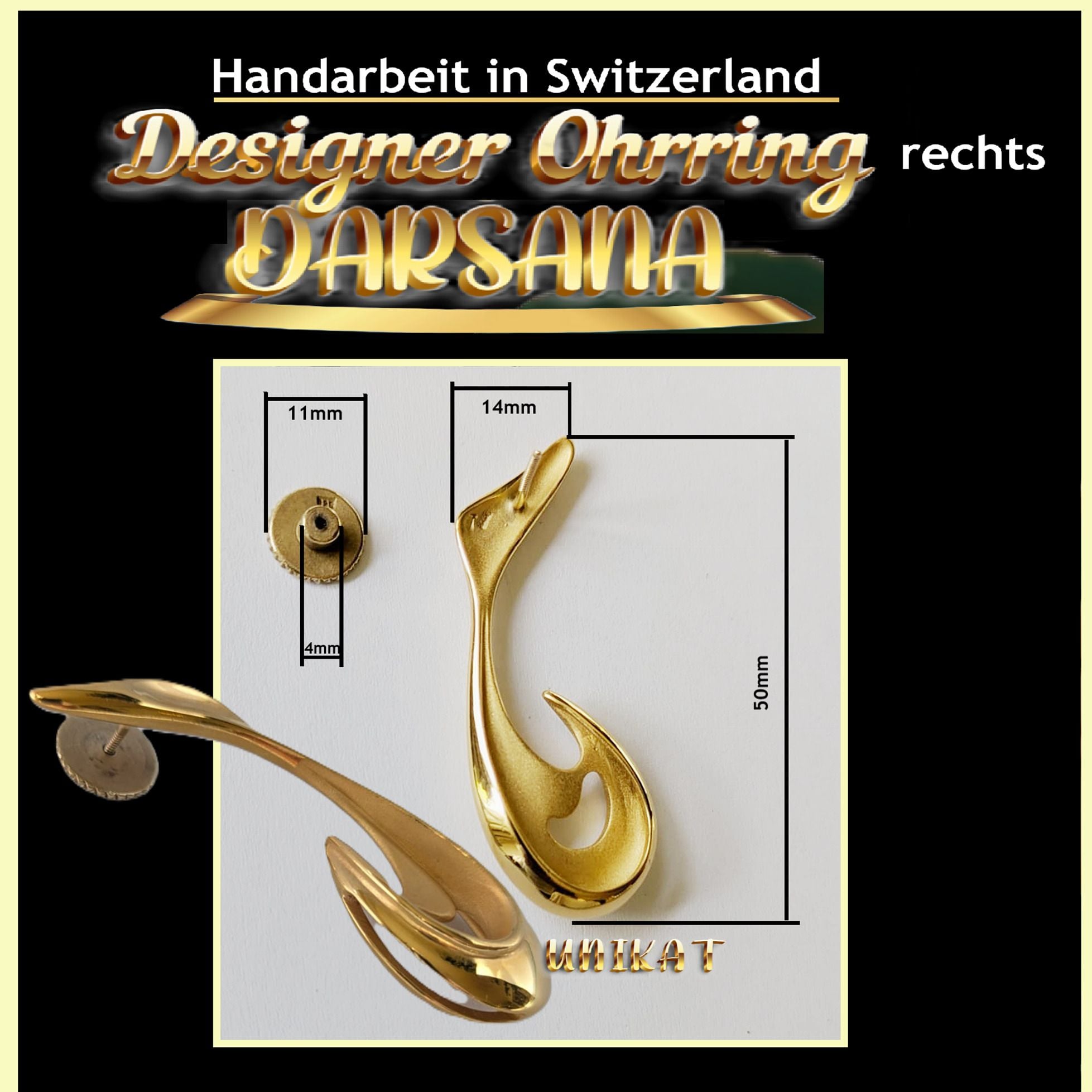 Designer Ohrring DARSANA — Exzellenter Zustand (M-) Ohrringe