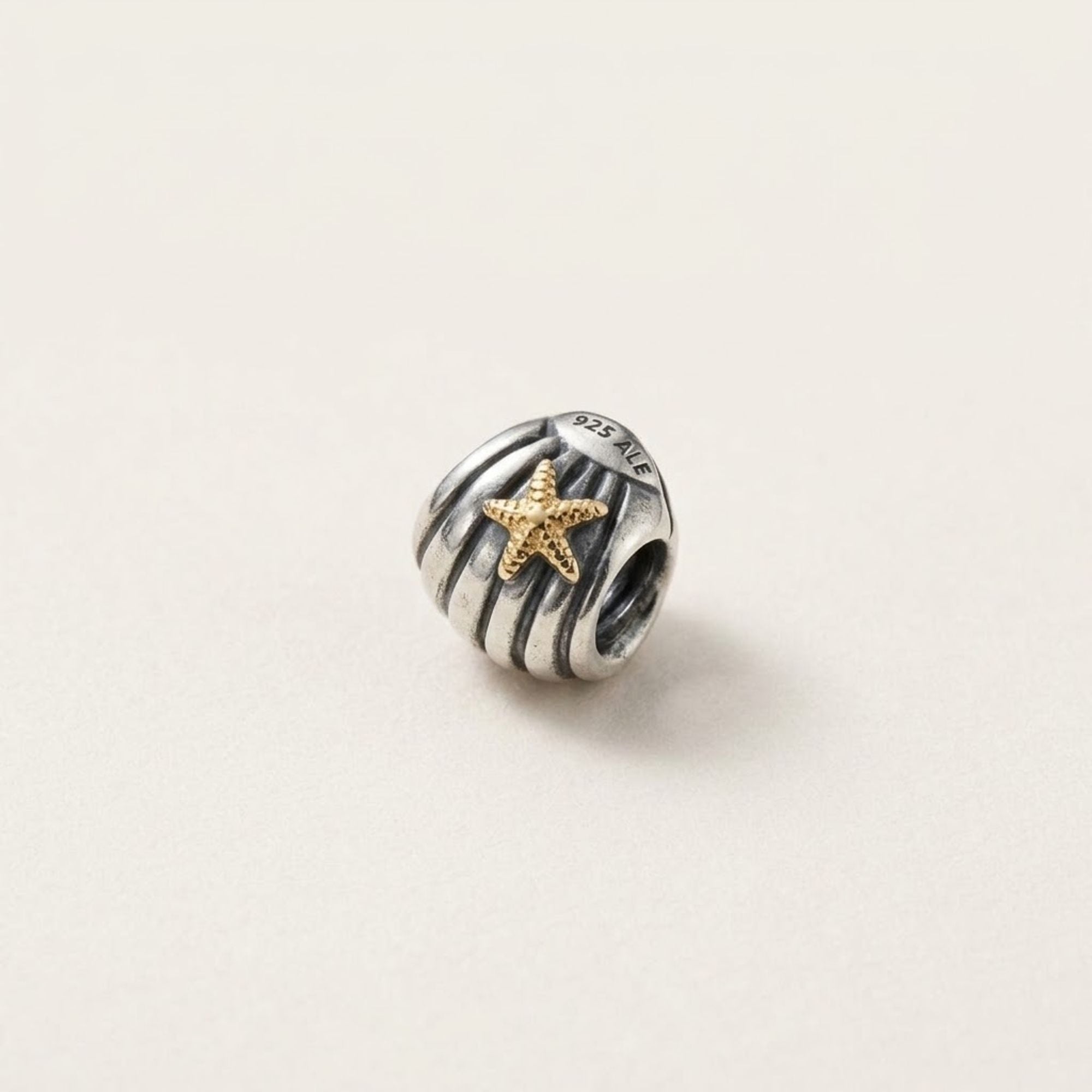 Sea Shell Charm with 14K Gold